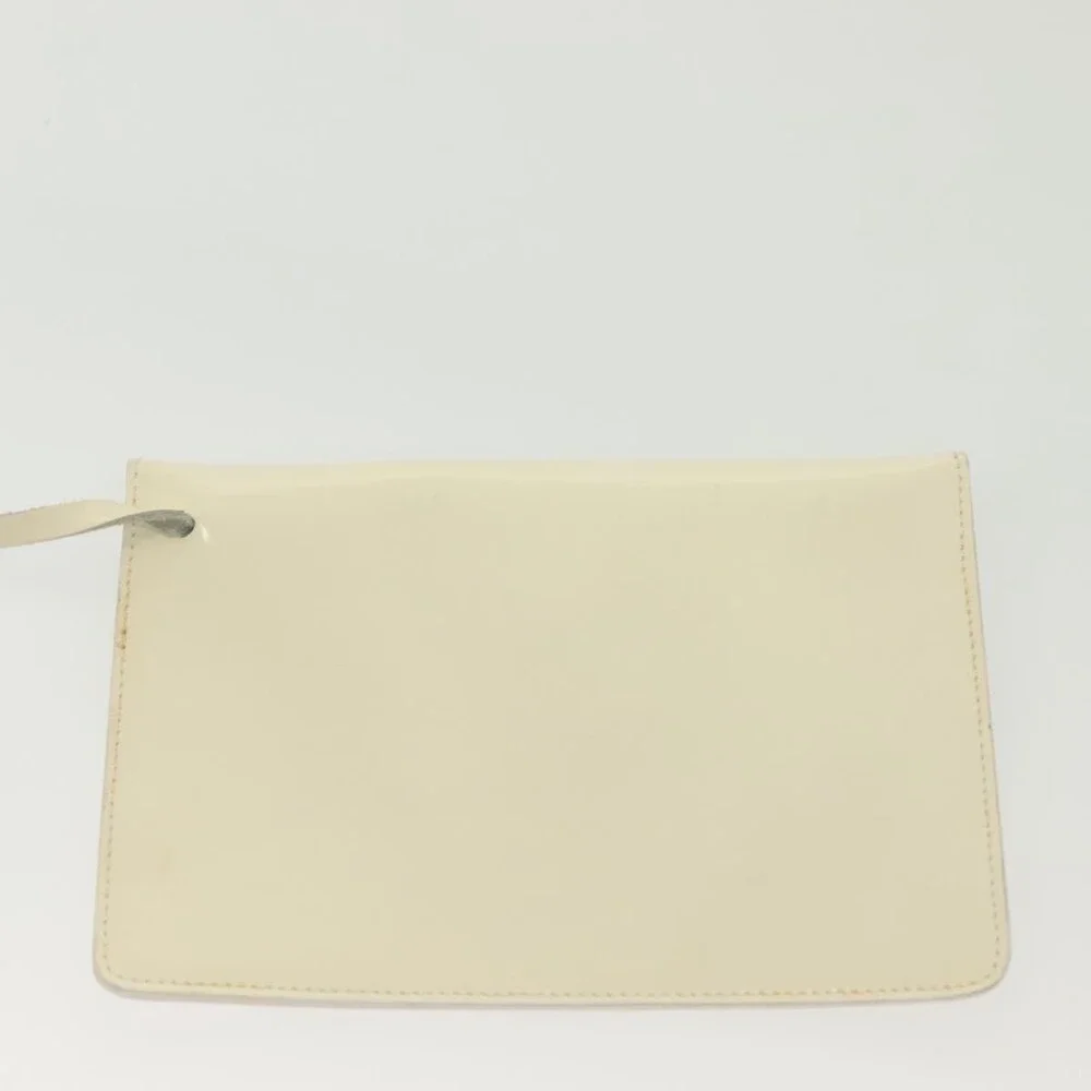 Salvatore Ferragamo Patent Leather Gancini Backpack White Gold